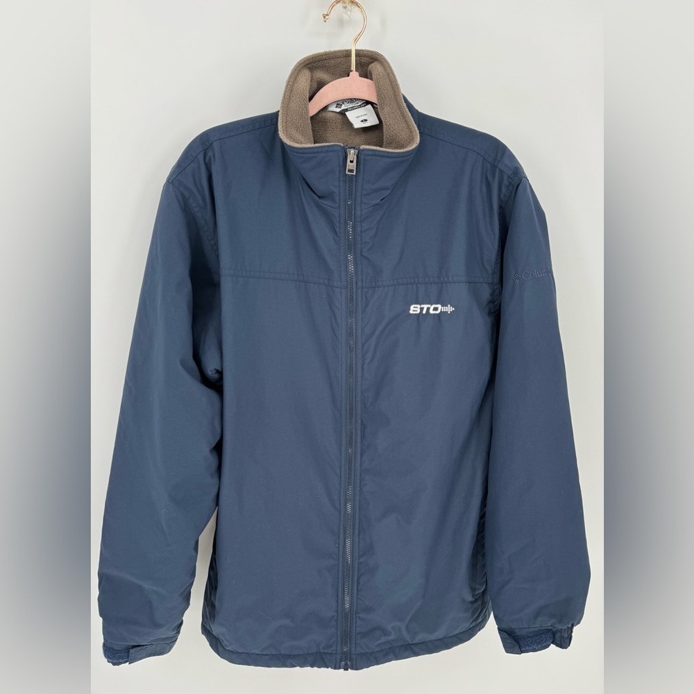 Columbia Men's Fleeced Lined Bomber Wind Jacket Size Large